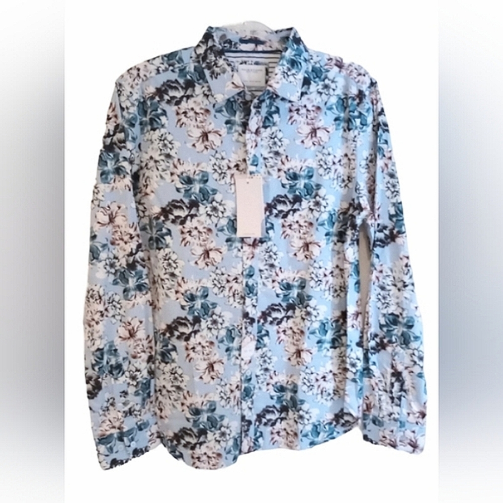 NWT  MEN'S  SHIRT   DENIM & FLOWER